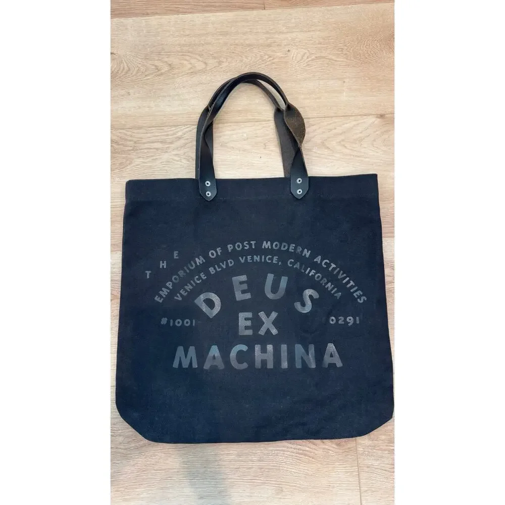 Deus Ex Machina Helmet Tote Bag Black Canvas Venice California Rare 2013